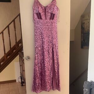 Pink Sequin Gown